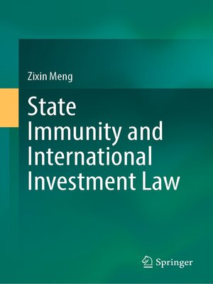 cover image of State Immunity and International Investment Law